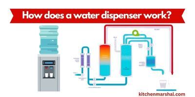 how does a water dispenser work? Infographics